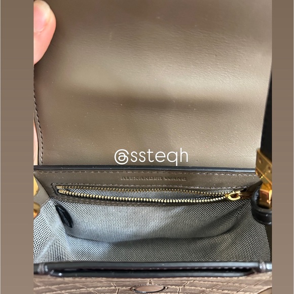 Alexander Wang Crocodile Lizard Embossed Calfskin Prisma Envelope Crossbody Bag - Picture 6 of 6